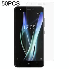 50 pz 0.26mm film in vetro temperato 9h 2.5D per BQ Aquaris X