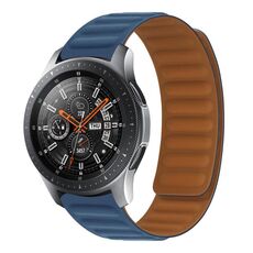 Cinturino magnetico in silicone per orologio Huawei GT 3 46mm (blu scuro)