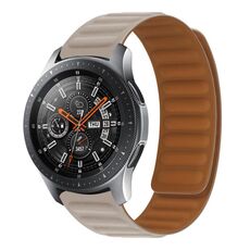 Banda di orologi magnetici in silicone per Huawei Watch GT2 46mm, larghezza: 22mm (kaki)