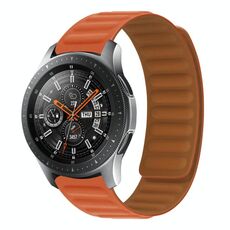 Cinturino magnetico in silicone per orologio Huawei GT (arancione rosso)