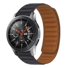 22 mm Silicone Magnetic Watch Band for Honor Watch Magic (Black)