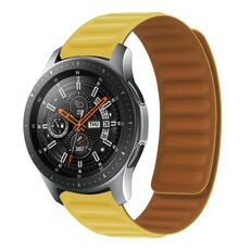 22 mm Silicone Magnetic Watch Band for Honor Watch Magic (Yellow)