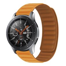22 mm Silicone Magnetic Watch Band for Honor Watch Magic (Orange Yellow)
