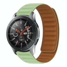 22mm Silicone Magnetic Watch Band for Honor Watch Magic (Pine Flower Green)