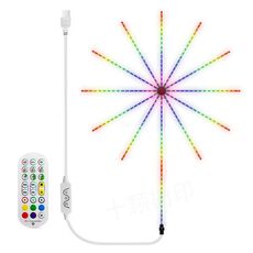 224 LED USB Christmas Fireworks RGB Music Atmosphere Meteor Light
