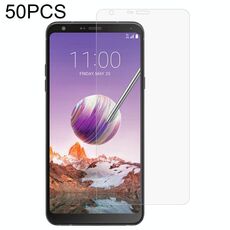 50 PCS 0.26mm Film in vetro temperato 9h 2.5D per LG Q Stylo 4