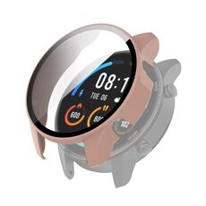 Per Xiaomi Watch Color Sport PC + custodia protettiva per orologio in vetro temperato (fiore di ciliegio rosa)