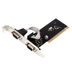 Porta seriale RS232 TX382B 2 Porta PCI a 9 Pin COM Riser Adapter con numero di tracciamento