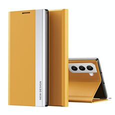Per Samsung Galaxy S22 5G Custodia in pelle ultra-sottile ultra-sottile multipla con supporto con supporto (giallo)