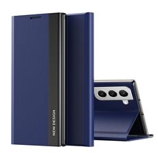 Per Samsung Galaxy S22 5G Custodia a flip a flip ultra-sottile multipla con supporto multipla con supporto (Drak Blue)