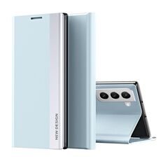 Per Samsung Galaxy S22 5G laterale collegata elettroplatata multipla a flip ultra-sottile multipla con supporto (blu chiaro)