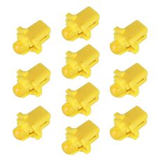 10 PCS B8.3 0.2W DC12V Cuneo per cuneo COB COB LED Light Light Cruscotto Calibro Indicatore del cluster Lampadina (giallo)