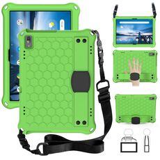 Per Lenovo Smart Tab M10 TB-605F DESIGN DESIGN EVA + PC Materiale PC Quattro angolari Anti Caduta piatta conchiglia con cinghia (verde + nero)