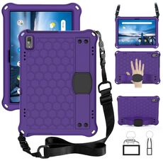 Per Lenovo Smart Tab M10 TB-605F DESIGN DESIGN EVA + PC Materiale PC Quattro angoli Anti caduta Appartamento conchiglia protettiva con cinturino (viola + nero)