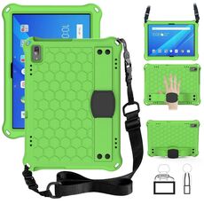 Per Lenovo TAB 4 10 PLUS TB-X704F / N / L / V DESIGN DESIGN DI DESIGN EVA + PC Materiale Quattro angolo Anti cadere Appartamento Protettivo con cinturino (verde + nero)