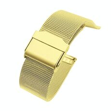 Per Huawei Watch GT 3 42mm acciaio inox Milan Doppia assicurazione fibbia cinturino (oro)