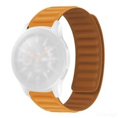 Cinturino per orologio magnetico in silicone per Huawei GT 3 42mm (arancione giallo)