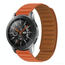 Cinturino per orologio magnetico in silicone per Huawei GT 2 42mm (arancione rosso)