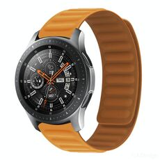 Cinturino per orologio magnetico in silicone per Huawei GT 2 42mm (giallo arancione)