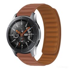 Cinturino per orologio magnetico in silicone per Huawei GT 2 42mm (marrone)