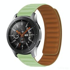 Cinturino per orologio magnetico in silicone per Huawei GT 2 42mm (verde fiore verde)