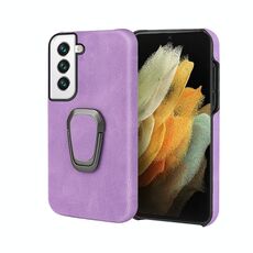 Cassa del telefono PU Supporto per Samsung Galaxy S22 5G (viola)