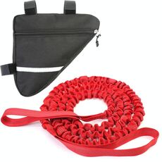 Corda del rimorchio della bicicletta Corda della trazione del genitore-bambino della tensione della tensione della tensione (sacchetto rosso + triangolo)