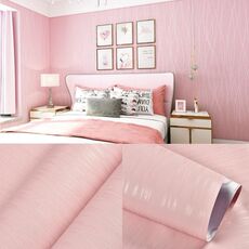 0.6 x 5m Stile pastorale Damasco PVC Sfondo autoadesivo Sfondi Ristorante Milk Tea Shop Adesivi di vetro (Moonlight Light Pink)