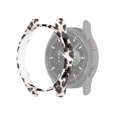 Per Samsung Galaxy Watch4 Classic 42mm Mezza copertura Caso protettivo per PC scavato (stampa nera Leopard)
