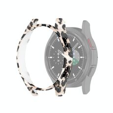 Per Samsung Galaxy Watch4 Classic 46mm Mezza copertura Cassa protettiva per PC scavata (stampa nera Leopard)