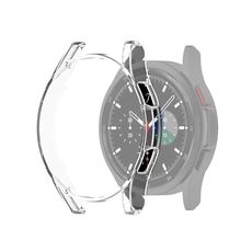 Per Samsung Galaxy Watch4 Classic 46mm Mezza copertura Cassa protettiva per PC scavata (bianco trasparente)
