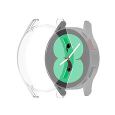 Per Samsung Galaxy Watch4 40mm mezza copertura custodia protettiva per PC scavata (bianco trasparente)