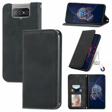 Per Asus Zenfone 8 Flip Retro Skin Feel Business Business Magnetic orizzontale flip custodia in pelle con supporto e carte e portafoglio e cornice fotografica (nero)