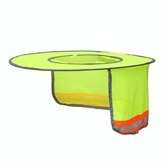 COSTRUZIONE COSTRUZIONE ESTERNI ESTERNI PIEGABILE Riflettente Cappello da sole di sicurezza, Dimensioni: taglia unica (giallo fluorescente)