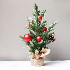 40 cm syct74 decorazioni natalizie bianco PE frutta rossa mini albero di Natale