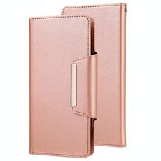 Per Samsung Galaxy S21 Ultra 5G Custodia a flip a flip orizzontale separabile ultra 5g con slot e portafoglio di carte (rosa)