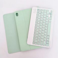 Per Lenovo Pad Tab P11 11 pollici TB-J606F LX110 Colore solido Staccabile Tasto quadrato Tastiera Bluetooth Custodia in pelle Bluetooth con supporto (verde)