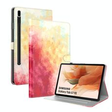 Per Samsung Galaxy Tab S7 FE 12.4 pollici 2021 T730 / T736 Tensione ACQUATORE MODELLO ACQUISTA PELLE SENTIRE MAGNETIC Horizontal flip custodia in pelle PU con supporto e carte Slot e cornice per foto (ciliegio a primavera)