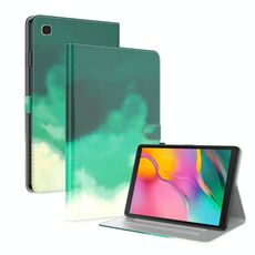 Per Samsung Galaxy Tab A 10.1 2019 T515 / T510 Tensione ACQUISTA ACQUISTA PELLE SENTIRE MAGNETICO Horizontal flip custodia in pelle PU con supporto e carte Slot & Photo Frame (Cyan Green)