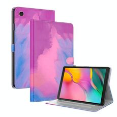 Per Samsung Galaxy Tab A 10.1 2019 T515 / T510 Tensione ACQUATORE ACQUATORE SENTIRE SENTIRE MAGNETICO Horizontal flip custodia in pelle PU con supporto e carte Slot e cornice fotografica (rosso viola)