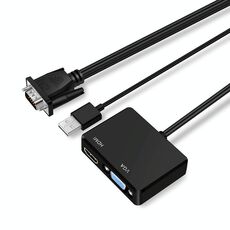 VGA a HDMI Adapter VGA Splitter con convertitore audio da 3,5 mm