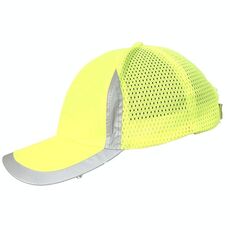 Berretto da baseball di sicurezza riflettente Berretto da baseball Traspirante Cantiere per esterni Cappuccio da costruzione per esterni, Colore: giallo fluorescente