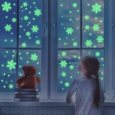 5 set Natale luminoso fluorescente fluorescente decorazioni decorazioni adesivo, stile: BQ028 elettricità statica