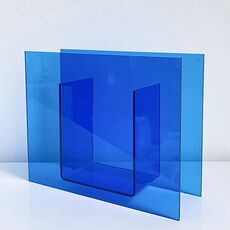 Blue Square Acrilico Ornamento Studio Studio Photo Ornament Pops