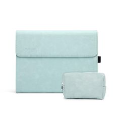 Per Microsoft Surface Pro 7/7+ custodia a flip orizzontale a flip orizzontale micro velluto con velluto + sacchetto di alimentazione con slot e supporto a penna (verde)