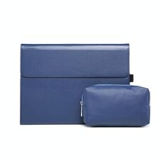 Per Microsoft Surface Pro 7/7+ Texture in microfibra in microfibra in microfibra in pelle di agnello in pelle orizzontale in pelle flip + sacchetto di alimentazione con slot e supporto a penna (blu)