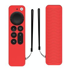 Custodia protettiva in silicone per Apple TV 4K 4th Siri Remote Controller (rosso)