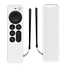 Custodia protettiva in silicone per Apple TV 4K 4 ° SIRI Remote Controller (bianco luminoso)