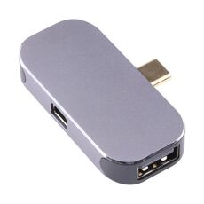 3 in 1 USB-C / Type-C maschio a USB-C / Type-C Carica + USB + Mini DP Adattatore femminile DP