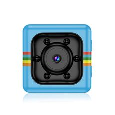 SQ11 MINI DV HD 1080P 6 LED Sport Recorder Camera con supporto, supporto per il monitor di supporto e IR Night Vision & TF Card (Blu)